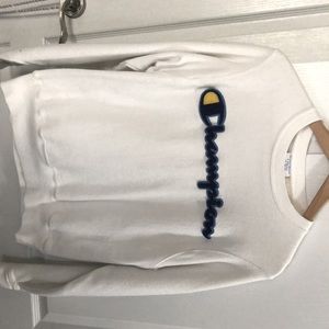 White Champion Crew Neck